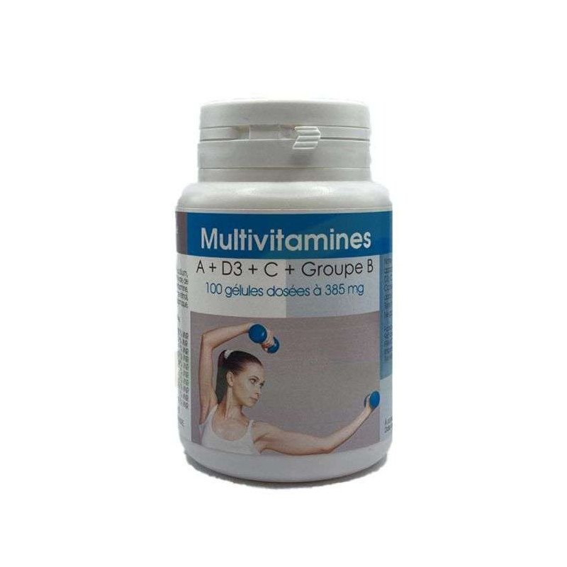 GPH MULTIVITAMINES A + D3 + C + Groupe B - 100 Gélules
