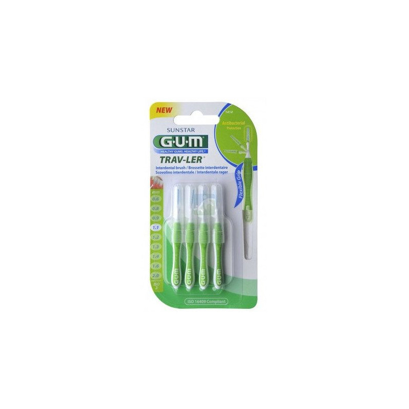 GUM MANCHE PAR 4 UNITES AVEC BROSETTE ULTRA FINE 1.1 MM REF 1414