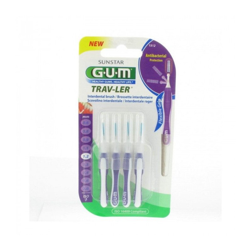 GUM MANCHE PAR 4 UNITES AVEC BROSETTE EXTRA FINE 1.2 MM REF 1512