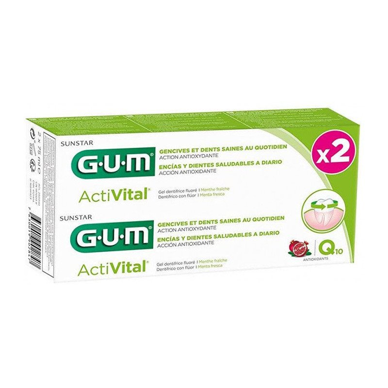 GUM COFFRET DENTIFRICE ACTIVITAL LOT DE 2*75 ML REF 6050 GUM COFFRET DENTIFRICE ACTIVITAL LOT DE 2*75 ML REF 6050