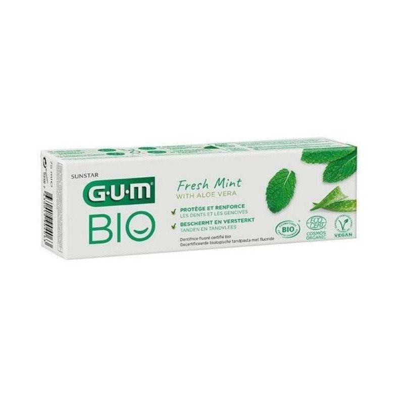 GUM DENTIFRICE BIO FRESH MENTHE ET ALOE VERRA 75 ML REF 7020