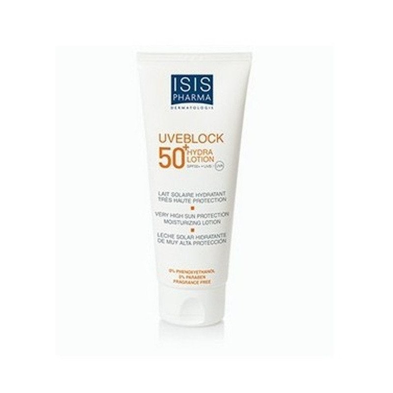 ISISPHARMA UVEBLOCK 50+HYDRA LOTION TRES HAUTE PROTECTION SOLAIRE LOTION HYDRATANTE SPF 50+ ISISPHARMA UVEBLOCK 50+HYDRA LOTION TRES HAUTE PROTECTION SOLAIRE LOTION HYDRATANTE SPF 50+
