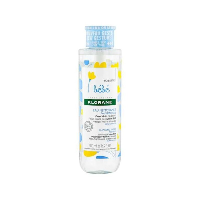KLORANE BEBE EAU NETTOYANTE SANS RINÇAGE 500 ML KLORANE BEBE EAU NETTOYANTE SANS RINÇAGE 500 ML