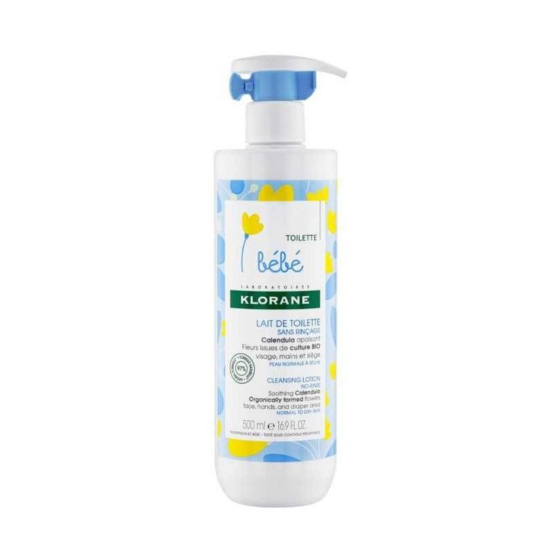 KLORANE BEBE LAIT DE TOILETTE SANS RINÇAGE AU CALENDULA 500 ML KLORANE BEBE LAIT DE TOILETTE SANS RINÇAGE AU CALENDULA 500 ML