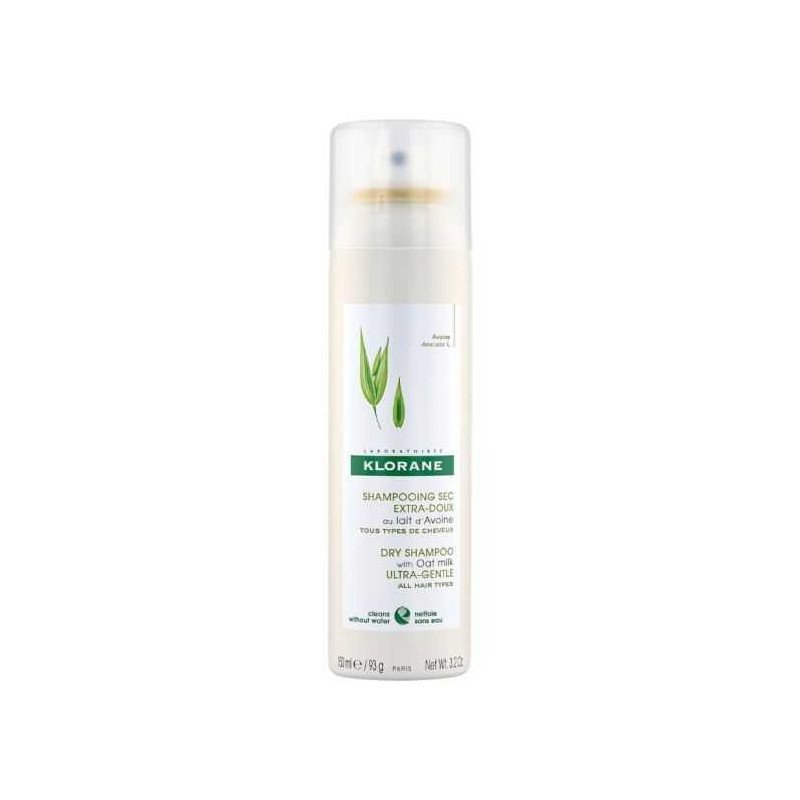 KLORANE LAIT D'AVOINE SHAMPOOING SEC EXTRA DOUX SPRAY TOUS TYPES DE CHEVEUX 150 ML