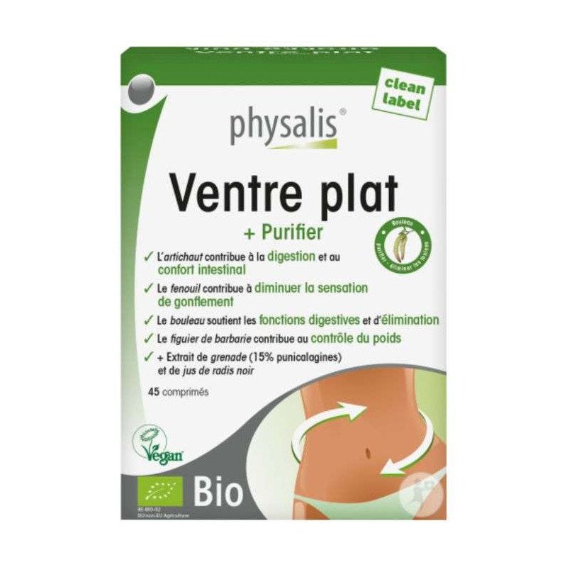 PHYSALIS VENTRE PLAT +PURIFIER 45 COMPRIMES PHYSALIS VENTRE PLAT +PURIFIER 45 COMPRIMES