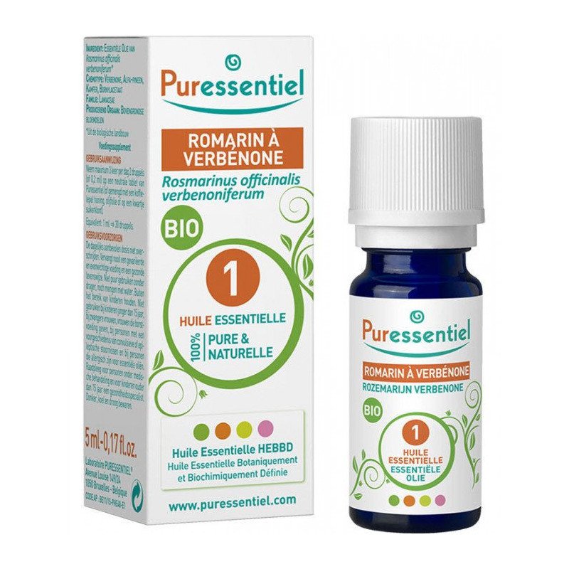 PURESSENTIEL HUILE ESSENTIELLE DE ROMARIN A VERBENONE BIO 5 ML