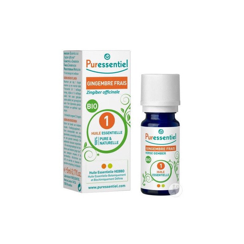 PURESSENTIEL HUILE ESSENTIELLE GINGEMBRE FRAIS BIO 5 ML