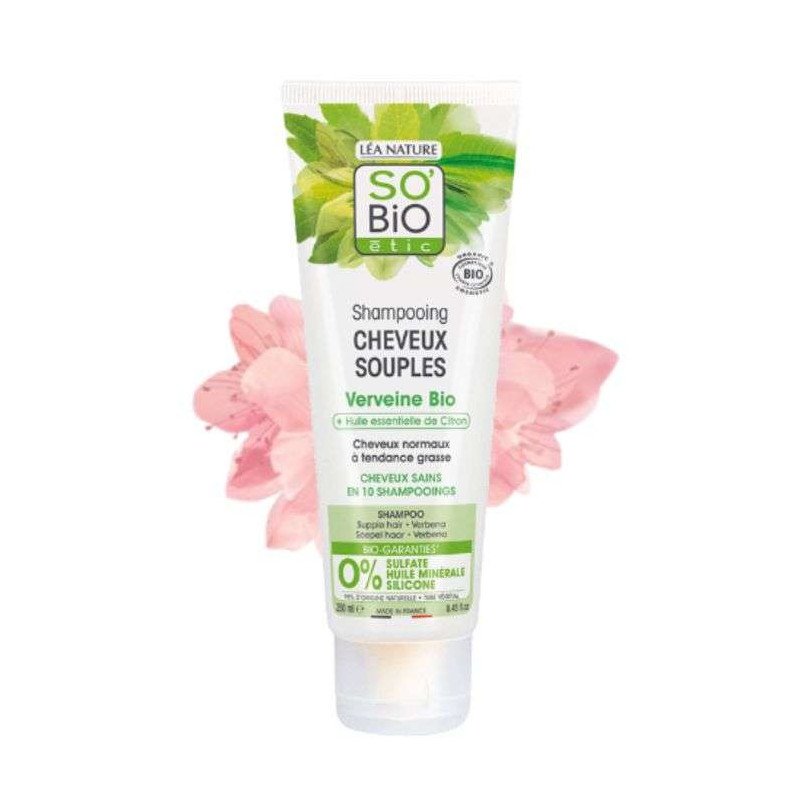 SO BiO SHAMPOING CHEVEUX SOUPLES VERVEINE BIO + HUILE ESSENTIELLE DE CITRON SO BiO SHAMPOING CHEVEUX SOUPLES VERVEINE BIO + HUILE ESSENTIELLE DE CITRON