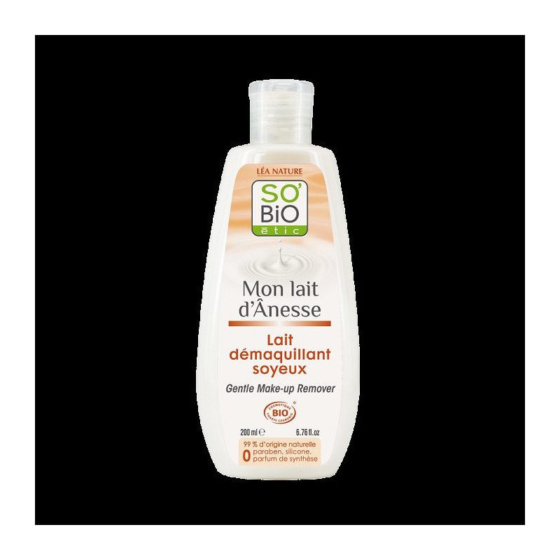 SO BIO Lait démaquillant soyeux LAIT D'ANESSE 200ML - SOBIO