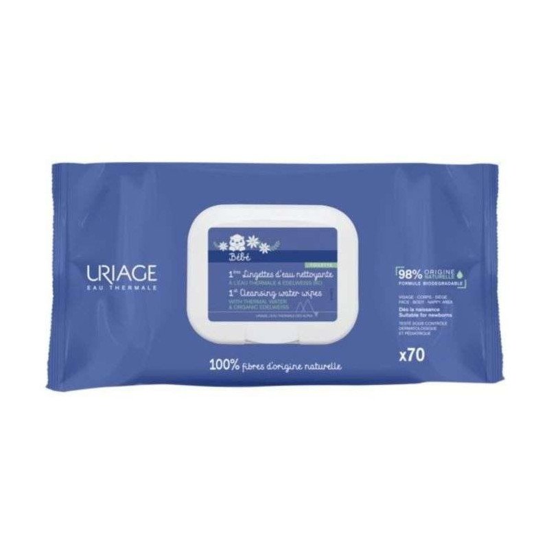 URIAGE 1ERE LINGETTES D'EAU NETTOYANTES * 70 URIAGE 1ERE LINGETTES D'EAU NETTOYANTES * 70