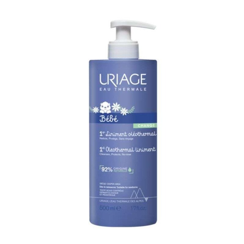 URIAGE BEBE LINIMENT OLEOTHERMAL SOIN NETTOYANT PROTECTEUR SANS RINÇAGE 500 ML URIAGE BEBE LINIMENT OLEOTHERMAL SOIN NETTOYANT PROTECTEUR SANS RINÇAGE 500 ML