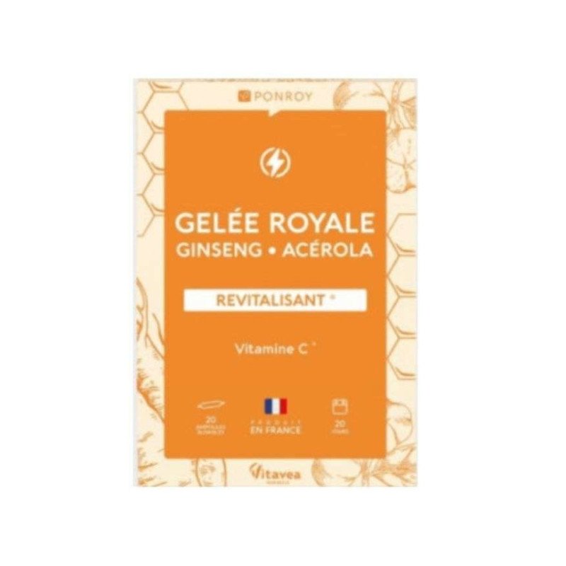YVES PONROY GELEE ROYALE GINSENG-ACEROLA 20 AMPOULES YVES PONROY GELEE ROYALE GINSENG-ACEROLA 20 AMPOULES