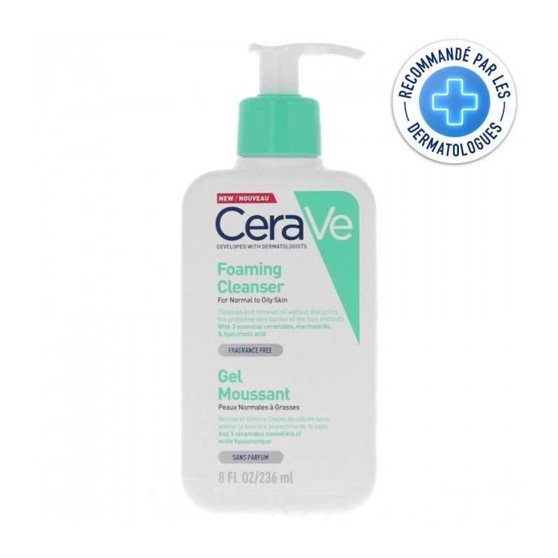 CERAVE GEL MOUSSANT PEAUX NORMALES A GRASSES 236 ML