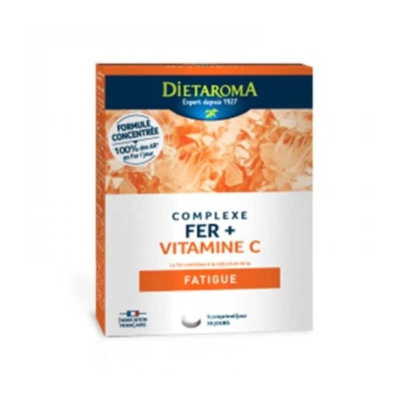 DIETAROMA COMPLEXE FER + VITAMINE C 30 GELULES DIETAROMA COMPLEXE FER + VITAMINE C 30 GELULES